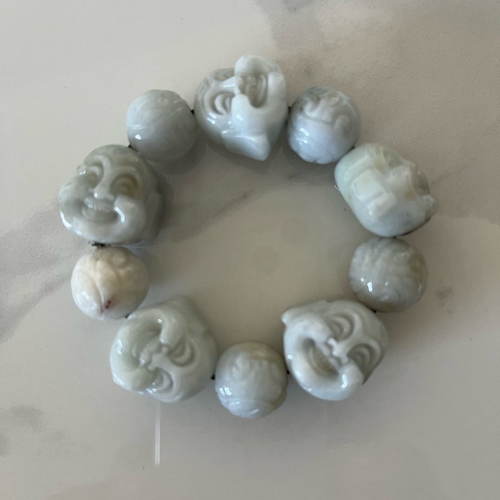 Jadiete Stretch Buddha Bead Bracelet. X small.